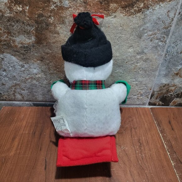 Animated Sledding Snowman Plush Singing Santa Claus Is Coming To Town - Picture 2 of 13